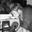 Kurt Brereton, editing Super8 films, Sydney, 1981, 