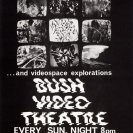 Poster for Bush Video Theatre at the Fuetron buildoing, 1973