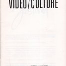 Catalogue cover for Video/Culture.