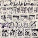 image-movement (storyboard) for 'Delirium' 1987, 