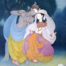 Frank Wesley 'Krishna and Radha' 1982, watercolour, 