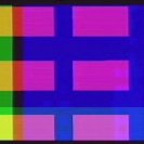 Video synthesiser frame from Laughing Hands, Departure Lounge, 1981.
