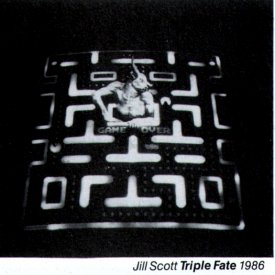 Catalogue image from Jill Scott's Triple Fate (1986), one of the installations at the Art Gallery of NSW.