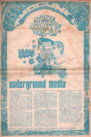 Front page of the Underground Media issue of Tharunka, with the article by Albie Thoms (see text)