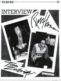 The image page leading into the interview Feature in Access Video, vol.4, no.5.